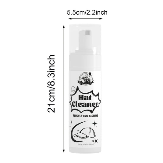 Hat Cleaner Foam Spray – Professional Stain Remover for Wool, Felt & Fur Hats, Removes Dirt, Sweat & Fingerprints, 6.76 Fl Oz (200ml), All-Season Hat Care, Great Gift for Hat Lovers (1/2/3/5 Pack)