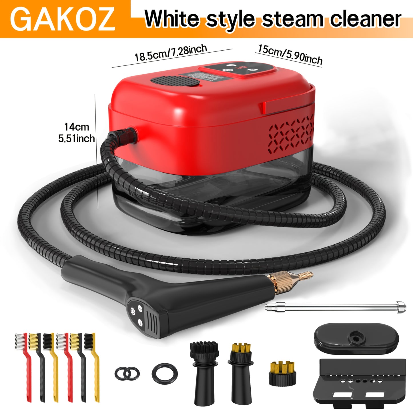 High Pressure Steam Cleaner, High Temperature Carpet Cleaner, Steam Cleaner Handheld, with 9 Gears Adjustment, LCD Display, 40.58oz Water Tank Capacity, Easy to Carry, Suitable for Kitchen Fumes, Sofas, Valentine's Day Gifts, Easter Gifts
