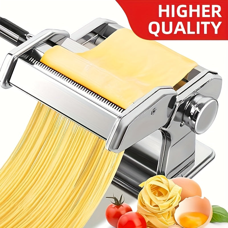 Pasta Machine, 8 Adjustable Thickness Settings, 2-in-1 Pasta Machine, With Rollers And Cutter, Can Press Dough And Make Noodles, Perfect For Pasta, For Lasagna Or Dumpling Wrappers, Kitchen Tool, Perfect For Pasta Lovers
