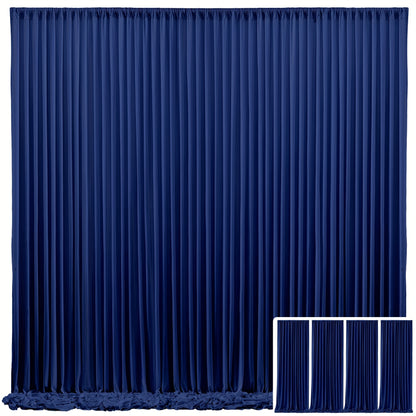 4 Pack 5x10 Feet Elegant Heavyweight Nonwoven Blackout Backdrop Curtain - Durable & Wrinkle-Resistant, Smooth Hanging - For Wedding, Birthday, Baby Shower Party Decor Photography Background