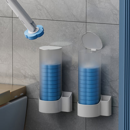 (18pcs Heads Avail)FOBianJIE Disposable Toilet Brush - 2 Replaceable Heads, Portable Durable | Bathroom Cleaning Tool
