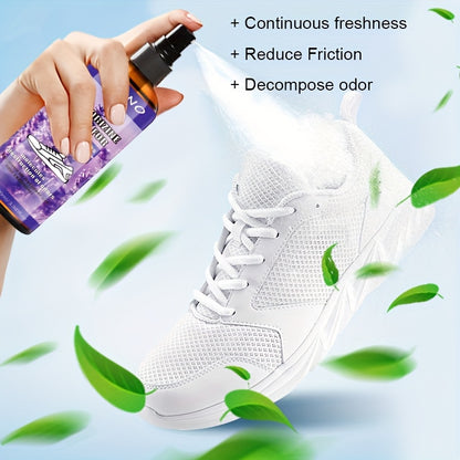 Set of 2 Rozino Lavender Foot Deodorizer Spray - Allergy-Friendly Odor Management, Fast-Drying & Enduring Freshness for Feet, Socks, And Shoes - Natural Lavender Fragrance, 3.38 Fl. Oz, Foot Deodorizer, Stylish Bottle Design, Glycerin-Based Formula