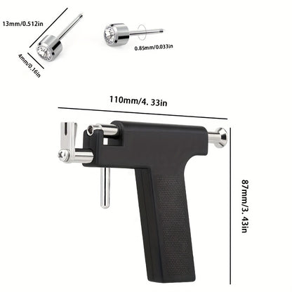 Ear Piercing Tool Set Reusable - Safe Ear Piercing Kit with Ear Studs, Professional Piercing Gun for Home & Salon Use, Unisex, Hypoallergenic Ear Studs Included, Multiple Combination Options