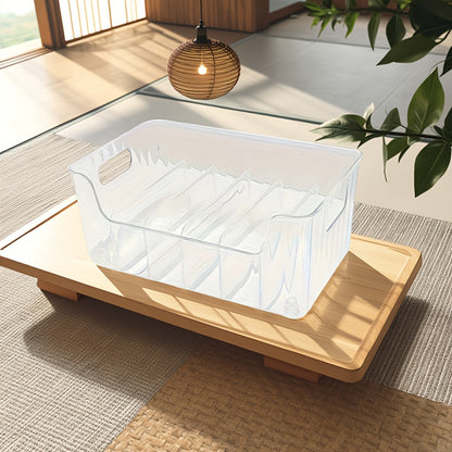 1 Transparent Plastic Seasoning Storage Box with Adjustable Compartments | Multi-functional Kitchen Organizer Suitable for Spices, Snacks, and Small Items - Detachable Seasoning Rack, Large-Capacity for Refrigerator and Countertop