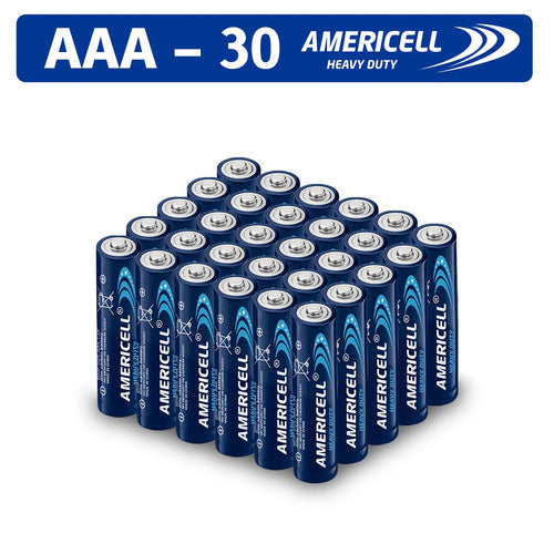 AAA Batteries 30 Pack 1.5V Carbon Disposable Non-Rechargeable with 3-Year Shelf Life for Remote Control Keyboard Clock Toy Flashlight Everyday Electronics