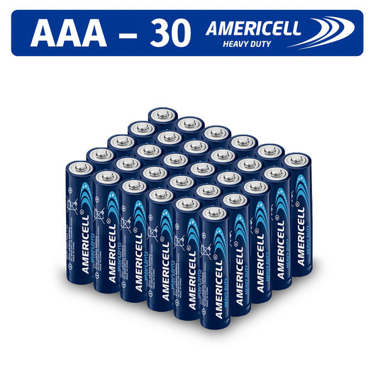 AAA Batteries 30 Pack 1.5V Carbon Disposable Non-Rechargeable with 3-Year Shelf Life for Remote Control Keyboard Clock Toy Flashlight Everyday Electronics