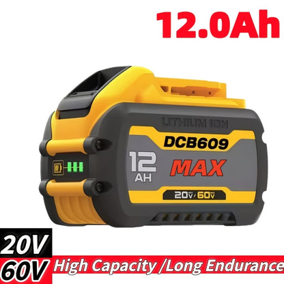 12.0Ah 20V 60V MAX Replacement Battery for DeWalt DCB606 DCB609 DCB612 High Capacity Lithium-Ion Battery for DeWalt 20V 60V Cordless Power Tools 1 2 3 4 Pack Options