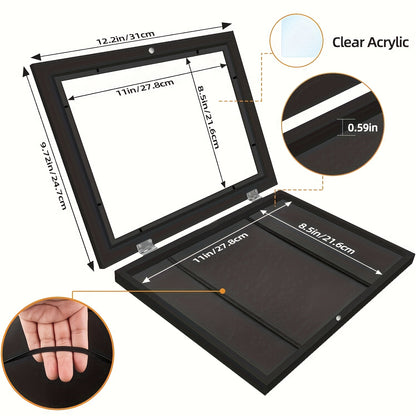 2/4 Pack Kids Artwork Frames Changeable, 8.5x11in Kids Art Frames Front Opening, Children Art Projects Kids Art Frames Picture Frames for Kids Drawing, Crafts And Photos, Holds 100+pcs