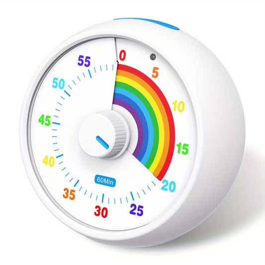 Visual Countdown Timer, 60-Minute Timer Suitable for Classrooms, Offices, Kitchens, And Desktops, Featuring Silent Operation for Effective Time Management