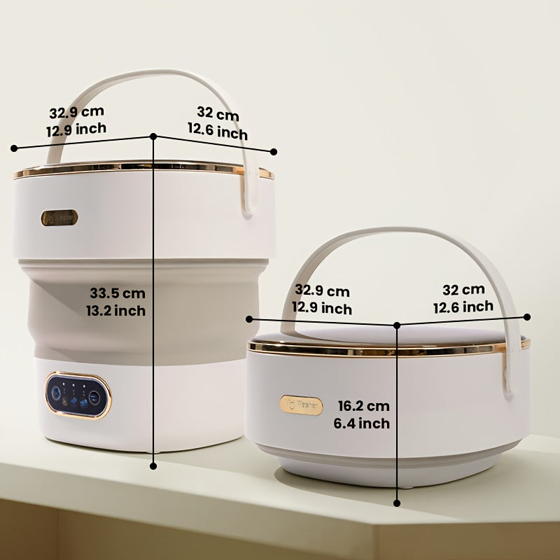 3.43/3.96US Gallon Large Capacity Washing Machine, Foldable Small Portable Washing Machine Suitable for Underwear, Socks, Small Clothes
