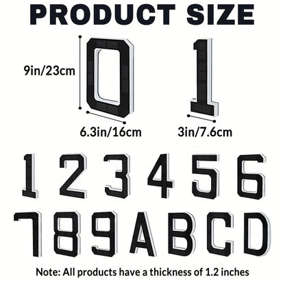 Solar House Numbers 9 Inch Backlit LED Address Sign – Waterproof IP44 Illuminated Number Plaques with Smart Light Sensor for Home Garden Courtyard Modern Decor