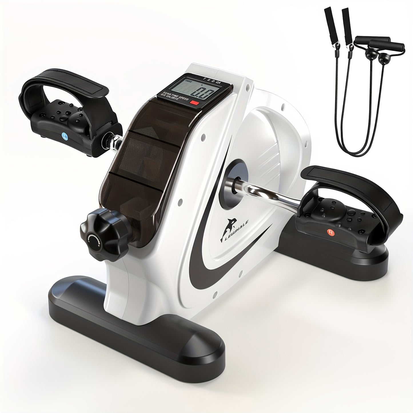 Portable Elliptical Trainer, Mini Exercise Bike For Home & Office, LCD Display, 8 Resistance Levels, Silent Anti-Slip Design, 350lb Capacity, For Arm & Leg Pedal Training, Ideal For Home, Office & Seniors