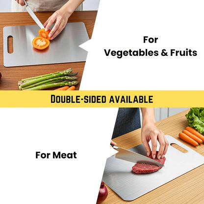 3pcs Premium Stainless Steel Cutting Board Set- Durable, Easy to Clean, Kitchen Ready, Space-Saving, Rust-Resistant, and BPA-Free, Safe for Food Preparation