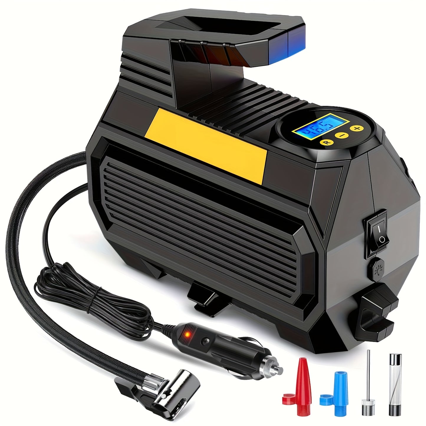 for 12V DC Car Tires with Digital Pressure Gauge 150PSI Auto Tire Pump with LED Light Tire Inflator Air Compressor Portable Air Pump for Cars ATVs Bicycles