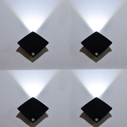 Magnetic LED Motion Sensor Wall Light USB Rechargeable – Wireless Night Light for Hallway, Stairs, Bedroom & Kitchen in White or Warm Light (1, 2 or 4 Pack)