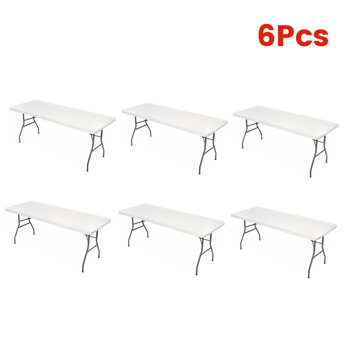 3/6/9/12pcs Stretchable Table Covers 6Ft Washable Elastic Polyester Rectangle Tablecloth Protector For Camping Indoor & Outdoor Parties Picnics Weddings Graduations Valentine'S Day Spandex Blend Easy To Clean