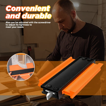 Contour Gauge Profile Tool with Lock – 6 Inch & 11 Inch Shape Duplicator for Flooring, Tile, Woodworking, Carpet Cutting & Irregular Shape Tracing