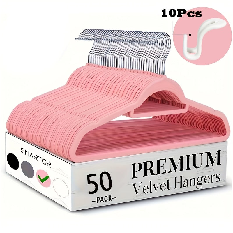 20/50 Pack Premium Velvet Hangers, Non-Slip, Deluxe Slimline Suit Hangers Space Optimized, Maximize Closet Space for Closet Space Saving Clothing & Closet Storage, for Winter Coats & Knitwear
