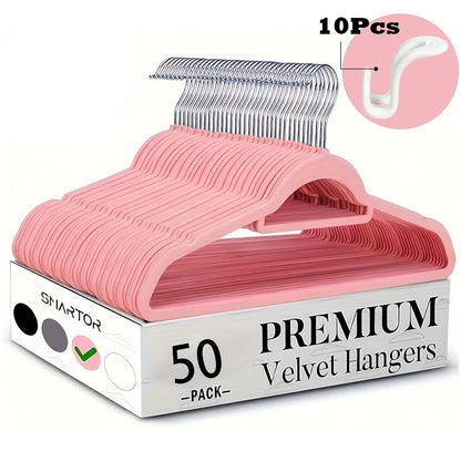 20/50 Pack Premium Velvet Hangers, Non-Slip, Deluxe Slimline Suit Hangers Space Optimized, Maximize Closet Space for Closet Space Saving Clothing & Closet Storage, for Winter Coats & Knitwear