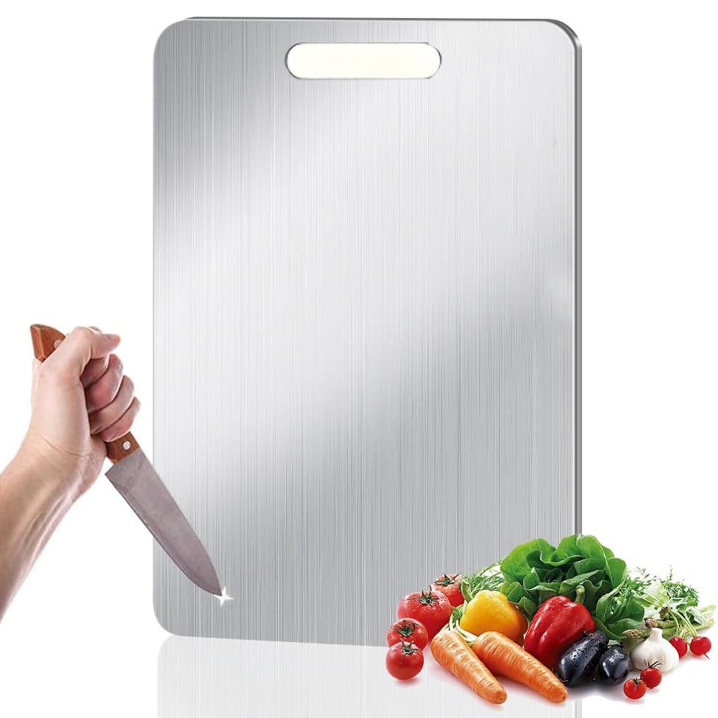 Premium Cutting Board - Dual-Sided Construction, Crafted from Stainless Steel, Ideal for Culinary Spaces And Dining Establishments, Excellent Value for Money, Great for Compact Kitchens, Rvs, And Small Households, User-Friendly, Long-Lasting