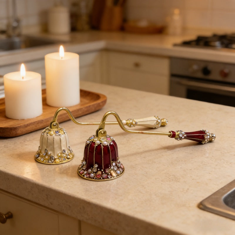Elegant Candle Snuffer Candle Extinguisher Long Handle Candle Accessory Metal Wick Flame Snuffer Wick Snuffer Home Decor Gift