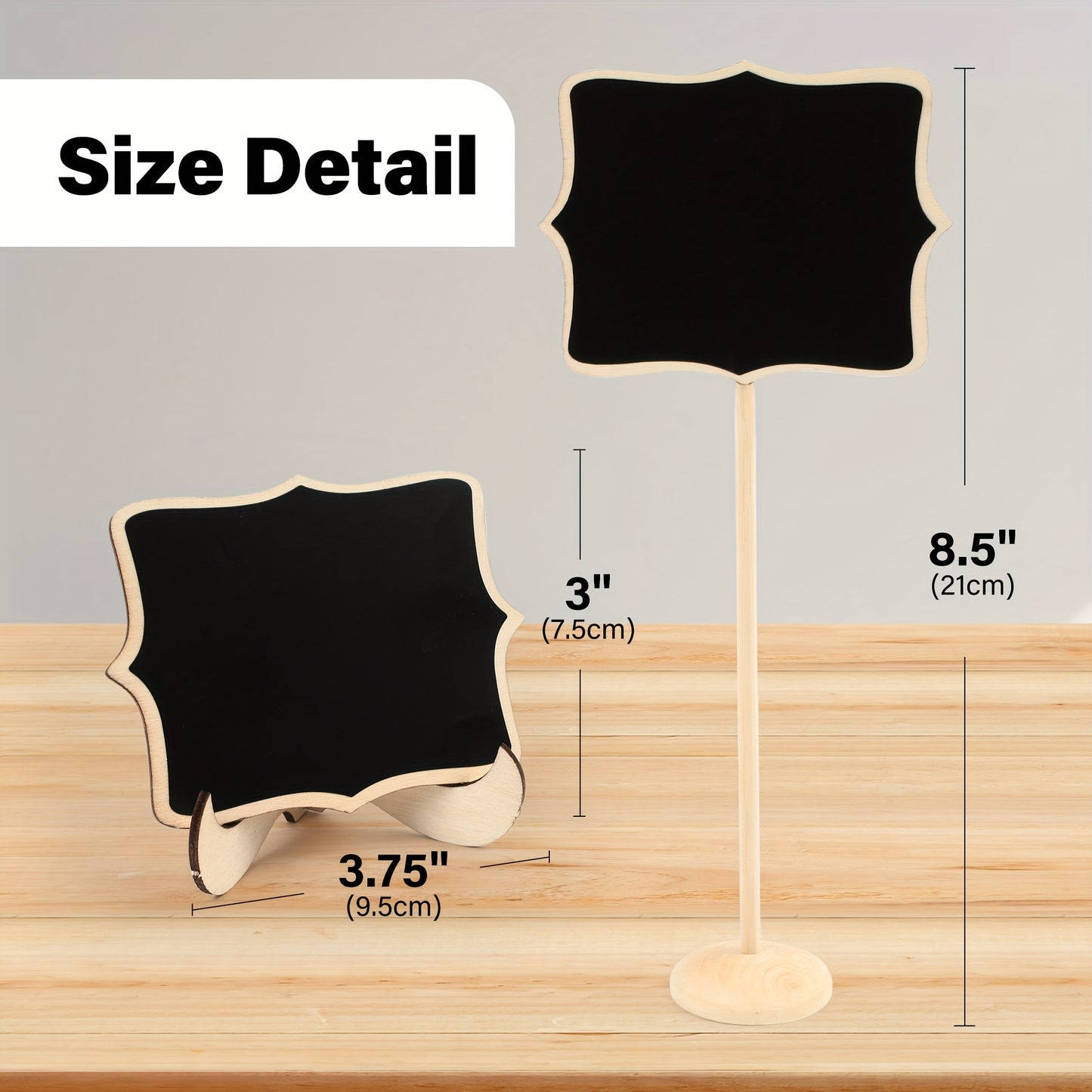 20PCS Elegant Mini Chalkboard Signs with Easel Stand - Perfect for Weddings, Parties, and Events - Includes Table Numbers, Food Signs, and Message Board