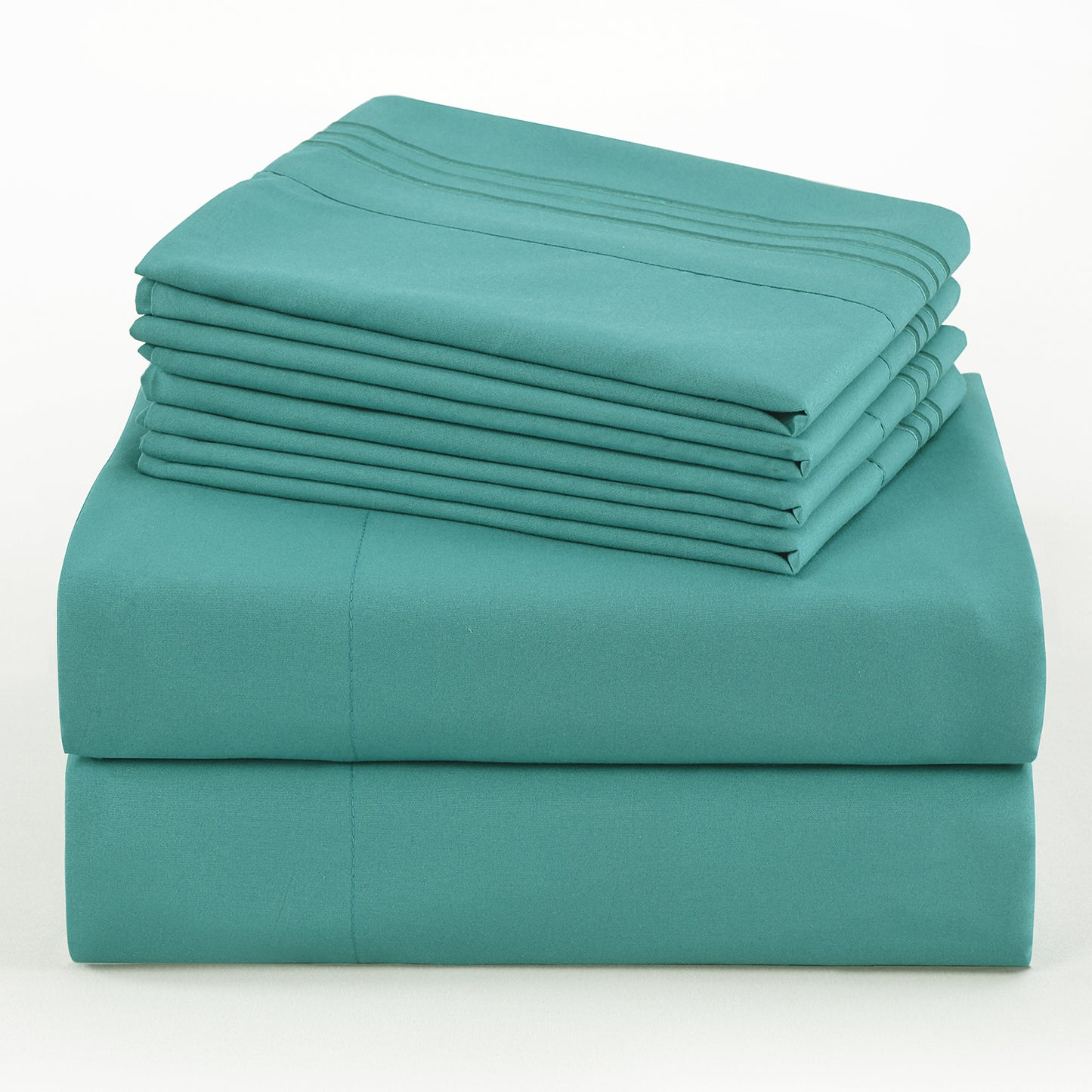 Hotel Grade 6 Piece Breathable Sheets Set 18" Deep Pockets - Easy Fit Twin Full Queen King Bed Sheets & Pillowcases, Microfiber, 100 GSM, All-Season Comfort, Machine Washable, Solid Color Bedding Accessories, Smooth Texture, Microfiber Fabric