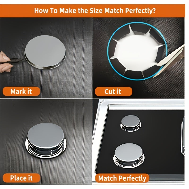 [Non-Stick Washable Cover] Gas Stove Burner Guard - Reusable Stove Cover for 30-Inch LG Gas Stove Models - Non-Stick Washable Stove Top Cover, Two Specifications: (One Pad) Or (One Pad Plus Two Sealing Strips And One Square Gasket), Suitable for LG Stove