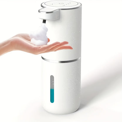 Touchless Foam Soap Dispenser - 13.53oz Automatic Soap Dispenser, USB Rechargeable, Wall-Mounted with 4 Adjustable Foam Levels for Kitchen And Bathroom Use