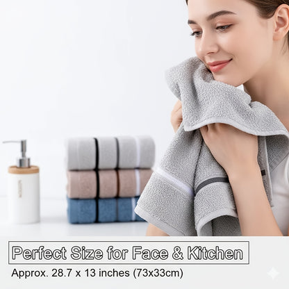 [Random Color]2pcs Premium Soft And Absorbent Towels - Ideal For Home Use, Great Gift For Holidays And Special Occasions, Wash Cloths