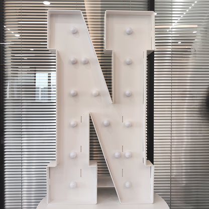 Cool White 120cm/4FT Tall Lighted Holiday Displays, LED Letter Board, BABY, LOVE, HBD With Cool White Lights For Wedding, Proposal, Birthday Party, Anniversary, Graduation Decor