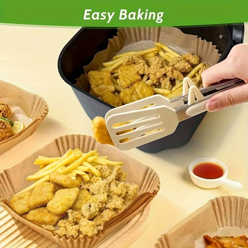 Air Fryer Liners Disposable Non-stick Disposable Airfryer Liners, Unbleached Parchment Paper, Square Air Fryer Paper Liners For 5-8QT Air Fryer, Baking, Roasting Microwave