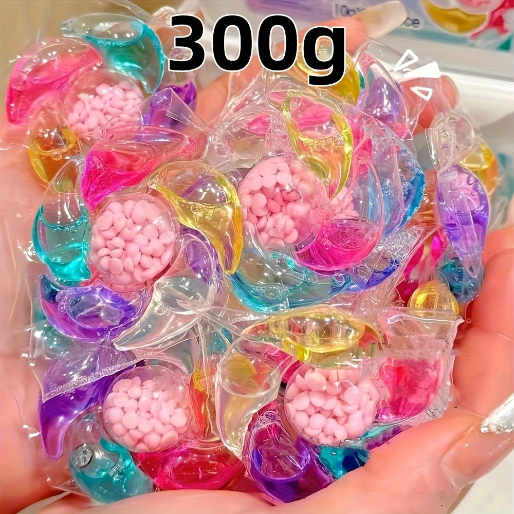 200g Pack/300g Pack/600g Pack/six In One Laundry Gel Beads, Each Weighing 0.35 oz, Concentrated Laundry Detergent, Efficient Cleaning And Stain Removal, Clothing Fragrance Beads