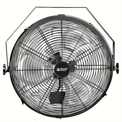18/16" Wall Mounted Fan, Quiet Fan With 3 Speed Settings, Heavy Duty Fan For Home or Industrial Use, Portable Shop Fan
