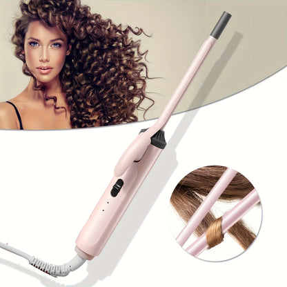 [Holiday Gifts] US Standard] 9mm Mini Curling Iron, Rapid Heating, Suitable For Ultra-Fine Curls, Teddy Curls, Water Waves, And Bangs, Creates Airy Bangs And Tight Curls, A Travel Curling Iron Suitable For Both Men And Women, The Best Choice For Holiday G
