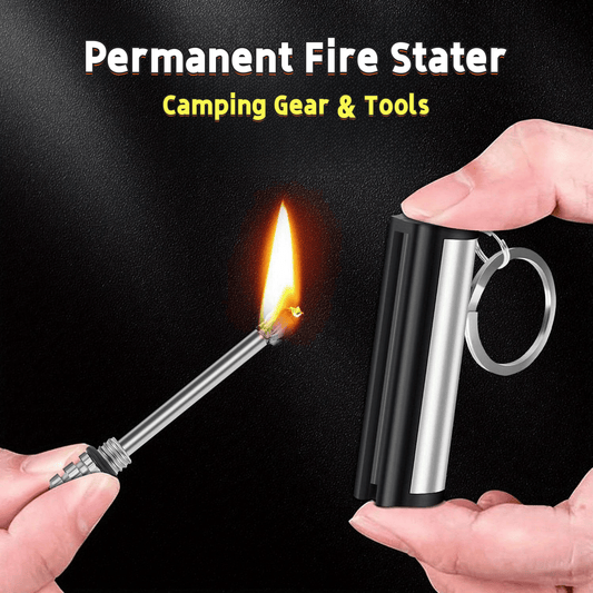 Metal Match Kerosene Lighter 10pcs, Emergency Survival Matches Multi-Functional Keychain Fire Starter for Outdoor Camping Hiking Survival Gear, Windproof Reusable Fire Starting Tools – No Lighter Fuel Included