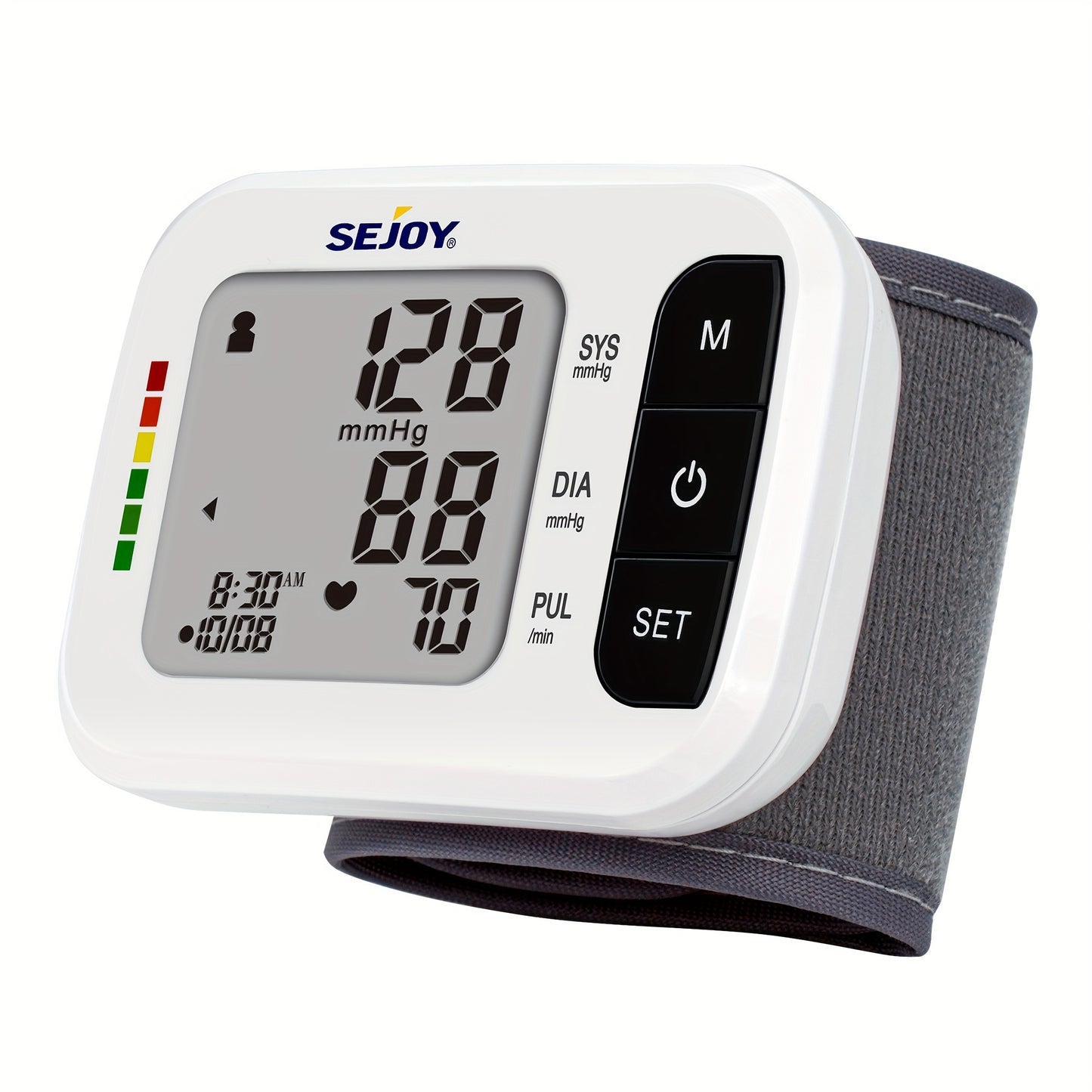 Sejoy Automatic Digital Blood Pressure Monitor for Home Use - Wrist BP Machine with Large LCD Display, Portable & Accurate BP Device, Wrist Strap & Batteries Included, -Compliant for Management & Travel