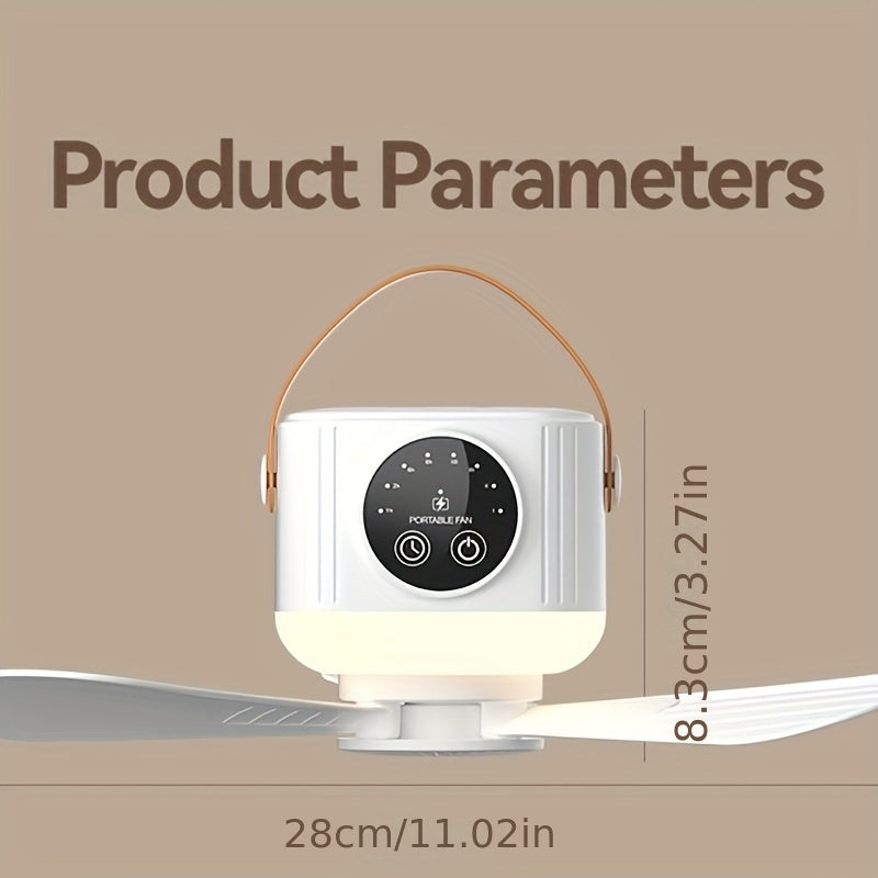 Portable Tent Fan With Triangular Stand & Remote Control, USB Powered, Hanging Hook For Canopy Tent, Aromatherapy Function, Emergency Survival Fan