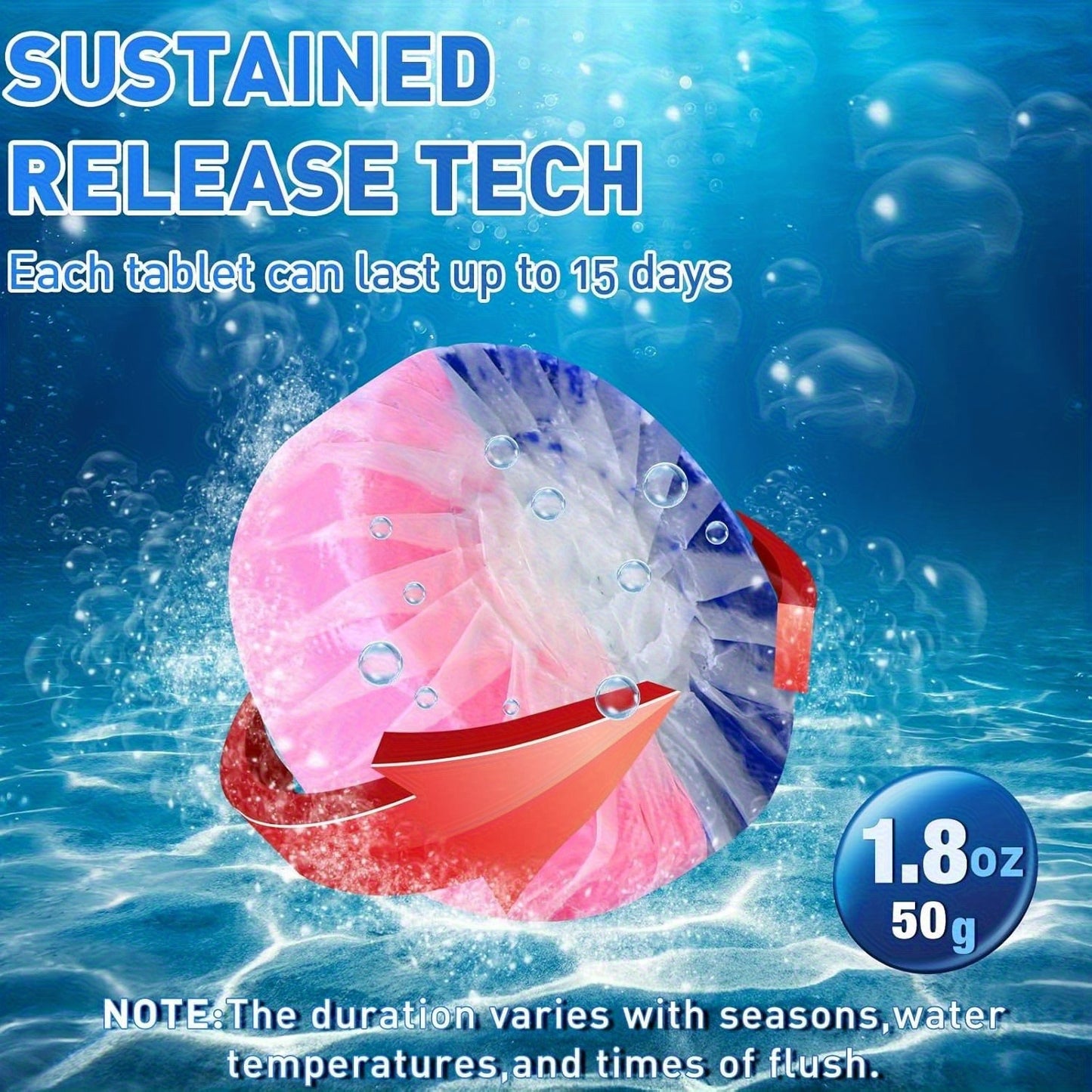 Automatic Toilet Bowl Cleaner Tablets, Bathroom Toilet Tank Cleaner,  &  Clean Bubbles, Strong Detergent Ability, Mild Fresh Pine Scent