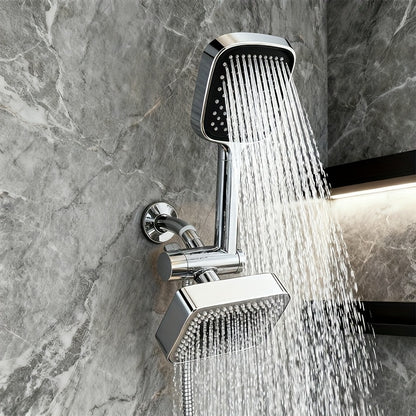 High-Traffic Advanced High-Pressure Rainfall Combo, 2-In-1 Handheld And Shower Head Set with Long Hose And T-Valve - Durable ABS Material, Wall Mounted, Bathroom Upgrade Exclusive for Shower Use Solely For shower use solely