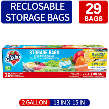 Sturdy Freezer And Refrigerator Storage Bags - Quart Capacity, Resealable with Convenient Tabs, Durable Design for Storing Fruits, Vegetables, Meats, And Bulk Foods - Kitchen Organizers And Additions