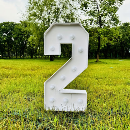 Warm White 3Ft/91.5Cm/36Inch Party Numbers - Birthday, Anniversary, Wedding Decorations, 3D KT Board 3Ft Tall Glowing Sign with Easy Snap Assembly (Battery Not Included)