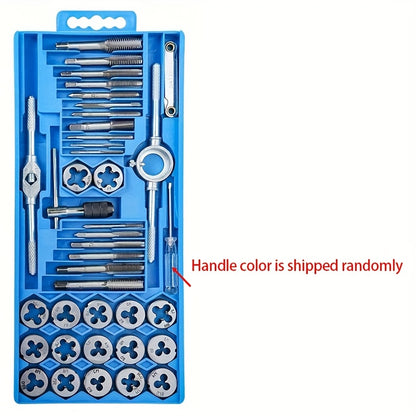 12 Or 40pcs Metric Hand Tapping And Thread Tapping Tool Combination - M3-M12 Thread Plug Straight Cone Reamer Tool, DIY Toolbox, for Daily Household Needs, Preferred Holiday Gift, Father's Day Gift (screwdriver Handle Color Randomly Distributed)