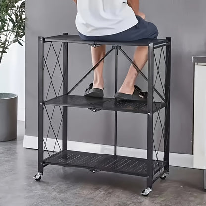 3/4/5 Layers, No Need to Install with Pulleys, Movable Portable Floor Sundries Storage Rack, Flat Outdoor Storage Bins/Cabinets, Same Deck Box, Large Capacity Storage Solution, Camping Balcony, Courtyard Universal, Commercial Wheeled Shelves