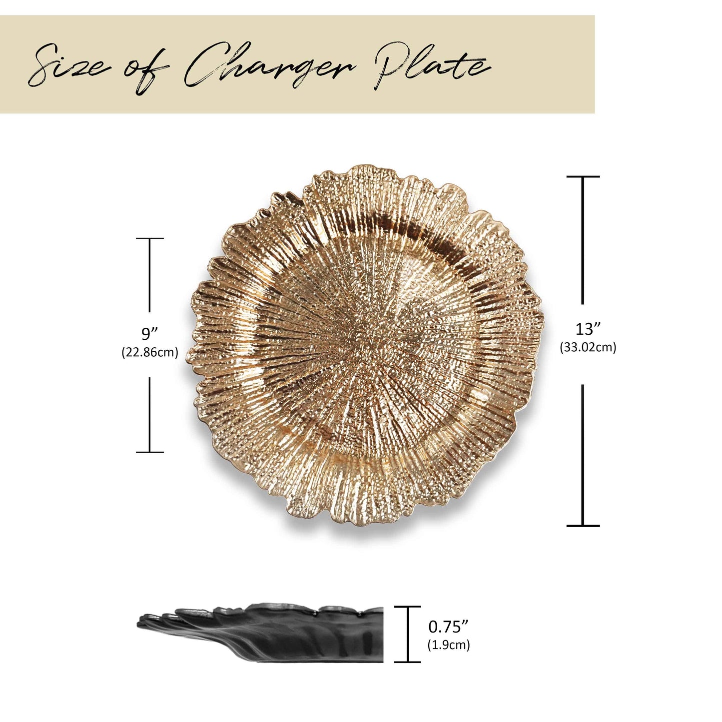 24pcs 13" Charger plate, Floral Reef Charger for dinning plates, Table setting and Wedding party table decor.