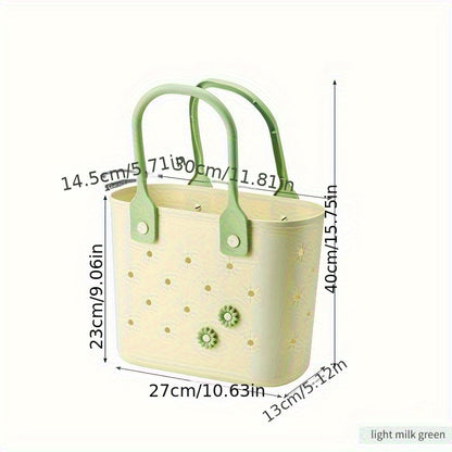 Shower Caddy Basket with Handles - Large Mesh Waterproof Bath Organizer Drainable Sand Water Resistant for Beach Bathroom Dorm College Toiletries Storage Portable Travel Caddy Tote Bag
