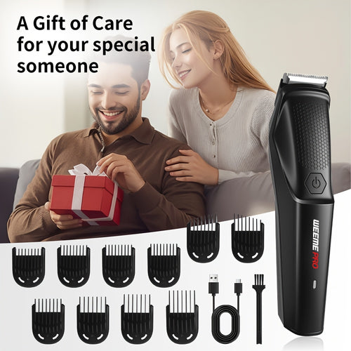 WEEME Men'S Beard Trimmer, Hair Clippers And Electric Shaver, Cordless Clippers for Facial, Mustache And Body Hair, Rechargeable Grooming Tool, Perfect Gift for Men, Black