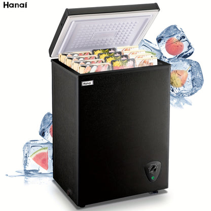 Chest Freezer Small Deep Freezer 3.5 & 5.0 Cu Ft – 7-Level Adjustable Thermostat, Energy Efficient R600a, Low Noise, Removable Basket for Home, Kitchen, Apartment & Garage
