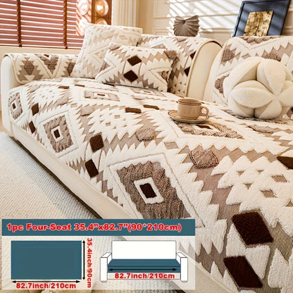 A Single Thick Plush Sofa Made from Pet-Friendly Material, Featuring a Non-Slip Design And Machine-Washable Protective Cover, Ideal for Decorating Homes in Offices, Bedrooms, Living Rooms, And Other Sofa Areas