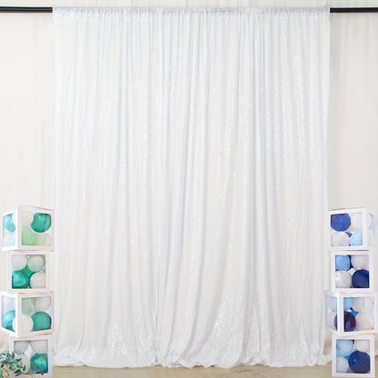 Sequin Backdrop Curtain for Party Wedding - 4x8ft Shimmering Glitter Curtain for Birthday Photo Booth Stage Decoration, Easy Hang, Multi-Color